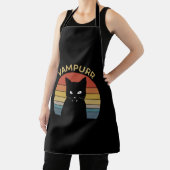 Vampurr Funny Vampire Retro Sunset Halloween Schürze (InSitu)