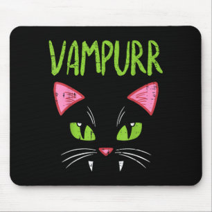 Vampurr Vampirkatze Lustiges Halloween-Kostüm Frau Mousepad