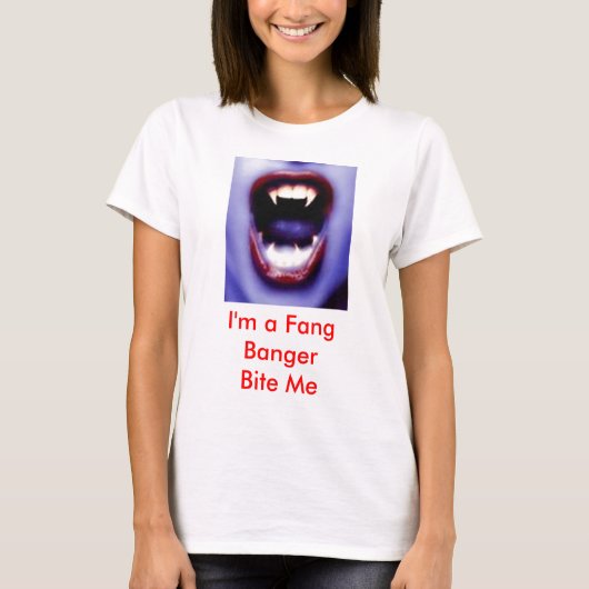 vampy2, bin ich ein Reißzahn BangerBite ich T-Shirt (Vorderseite)