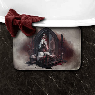 Vampy Boudoir   Gothic Red Viktorianisch Bedroom S Badematte