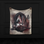 Vampy Boudoir | Gothic Red Viktorianisch Bedroom S Fleecedecke