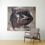 Vampy Boudoir | Gothic Red Viktorianisch Bedroom S Wandteppich (Beispiel (Horizontal))