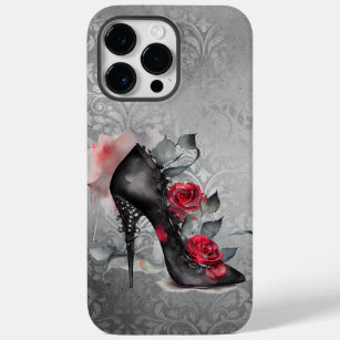 Vampy Spiked Stiletto   Rote Rose High Heel Grunge Case-Mate iPhone 14 Pro Max Hülle