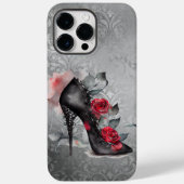 Vampy Spiked Stiletto | Rote Rose High Heel Grunge Case-Mate iPhone Hülle (Rückseite)