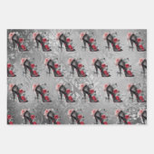 Vampy Spiked Stiletto | Rote Rose High Heel Grunge Geschenkpapier Set (Vorderseite)