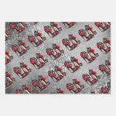 Vampy Strappy Stilettos | Heelse der Rote Rose auf Geschenkpapier Set (Vorderseite 3)