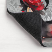 Vampy Strappy Stilettos | Heelse der Rote Rose auf Mousepad (Ecke)