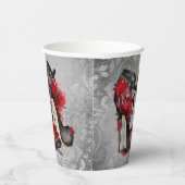 Vampy Strappy Stilettos | Heelse der Rote Rose auf Pappbecher (Rechts)