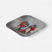 Vampy Strappy Stilettos | Heelse der Rote Rose auf Pappteller (Gewinkelt)