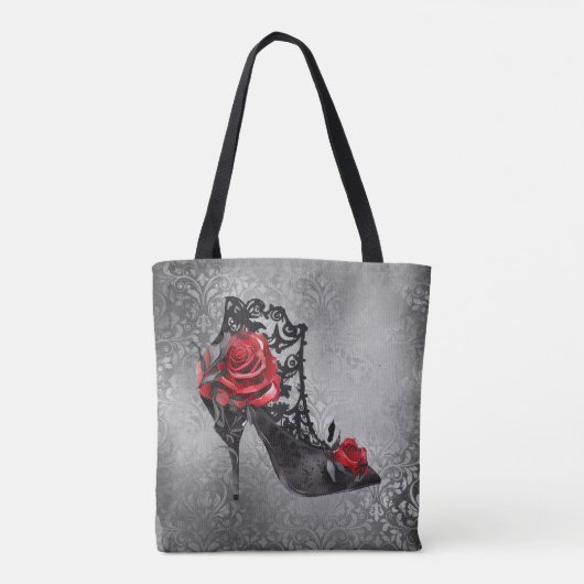 Vampy Vogue Grunge | Stiletto Lace Bootie Rose Tasche (Rückseite)