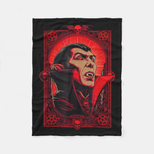 Vamre Dracula Gotische Horror Kunst, Dichtung und Fleecedecke (Vorderseite)