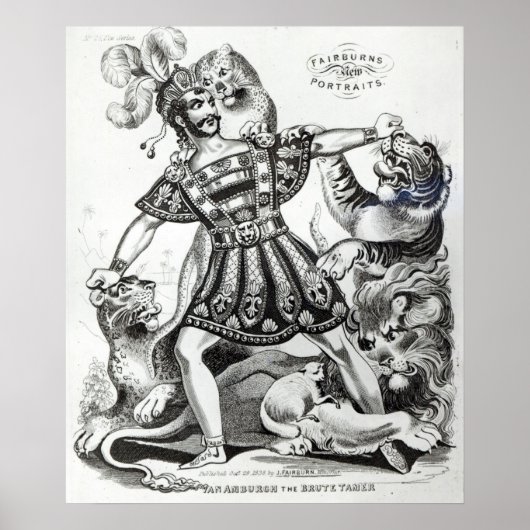 Van Amburgh the Brute Tamer, 1838 Poster (Vorne)