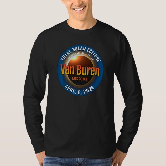 Van Buren Missouri Total Solar Eclipse 2024 3 T-Shirt (Vorderseite)