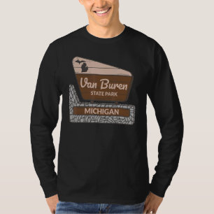 Van Buren Staat Park Michigan MI Welcome Sign Vaca T-Shirt