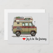 Van Camper Trailer Postkarte (Vorne/Hinten)
