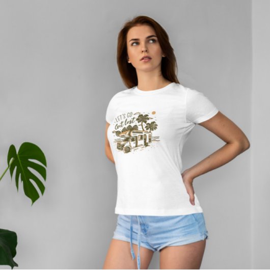Van Car fahren in Beach T-Shirt