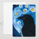 Van Crow Starry Night Einladung (Vorne/Hinten)