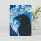 Van Crow Starry Night Einladung (Stehend Vorderseite)