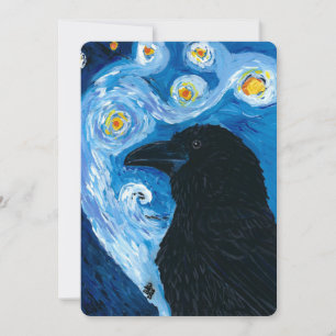 Van Crow Starry Night Einladung