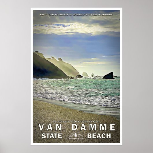 Van Damme Staat Beach Travel Poster 02 (Vorne)