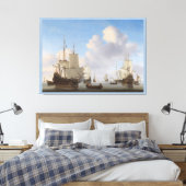 Van de Velde Ships in einem Calm CC0361 XL Leinwanddruck (Insitu (Schlafzimmer))