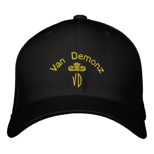 Van Demonz Gold Edition bestickter Hat Bestickte Kappe (Vorderseite)