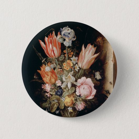 Van den Berghes Flowers-Knopf Button (Vorderseite)