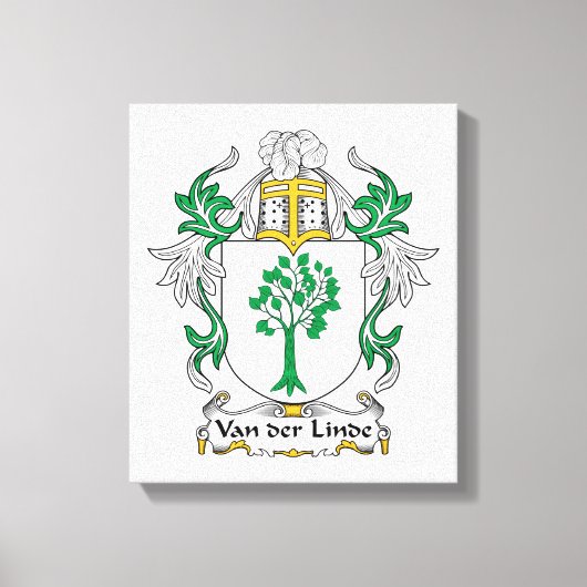 Van der Linde Familienwappen Leinwanddruck (Vorderseite)