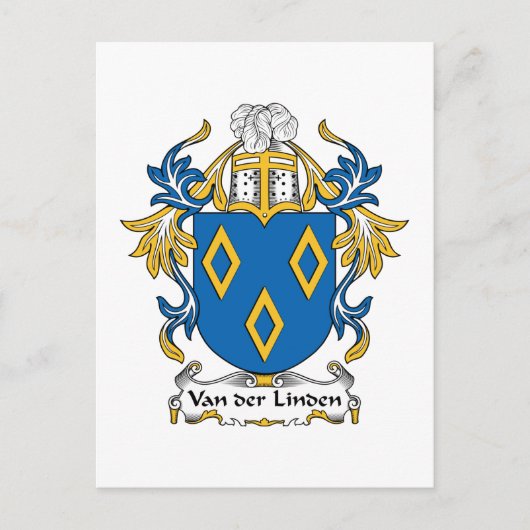Van der Linden Familienwappen Postkarte (Vorderseite)