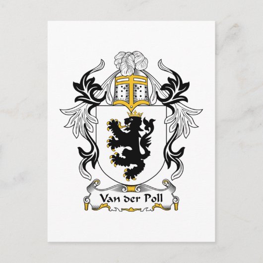 Van der Poll Familienwappen Postkarte (Vorderseite)