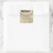 Van-Diemen-Insel oder Tasmanie Quadratischer Aufkleber (Tasche)