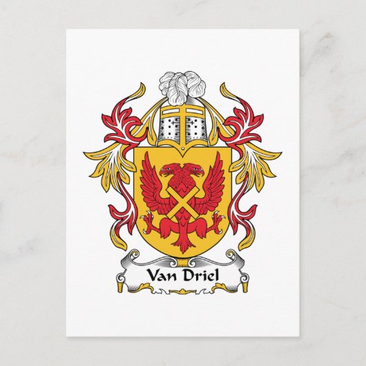 Van Driel Familienwappen Postkarte (Vorderseite)