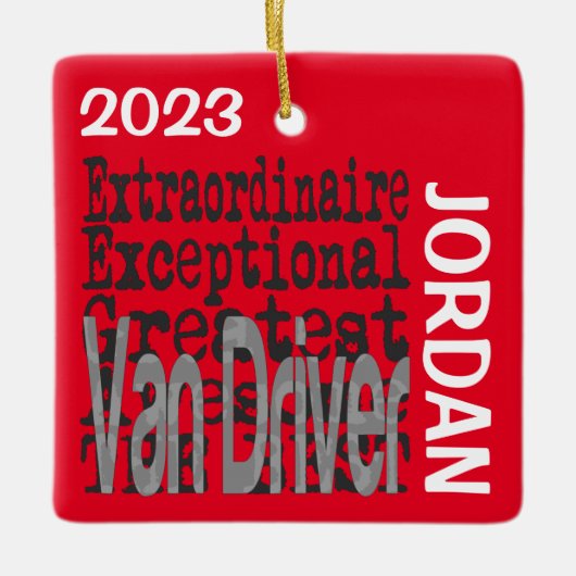 Van Driver Extraordinaire CUSTOM Keramikornament (Vorderseite)