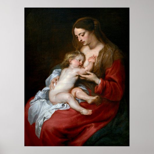 Van Dyck - Jungfrau und Kind Poster (Vorne)