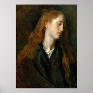 Van Dyck - Kopfstudie einer jungen Frau Poster