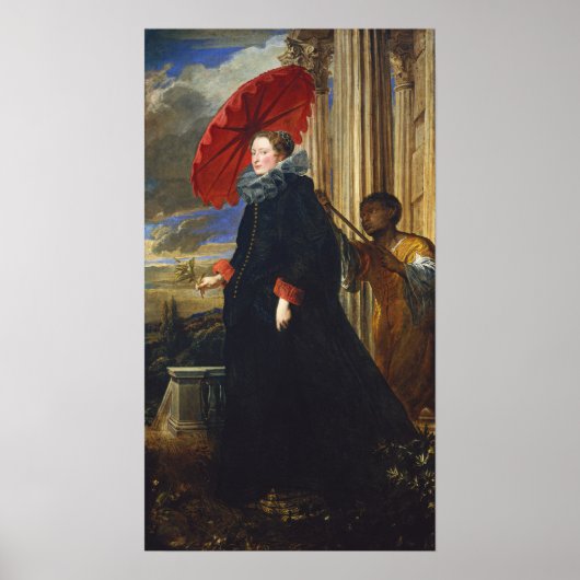 Van Dyck - Marchesa Elena Grimaldi Cattaneo Mit .. Poster (Vorne)