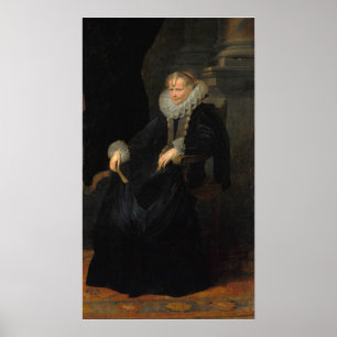 Van Dyck - Portrait einer weiblichen Genosse Poster