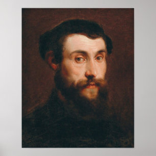 Van Dyck - Portrait eines jungen Mannes, der einen Poster