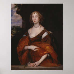 Van Dyck - Portrait von Mary Hill Lady Killigrew Poster