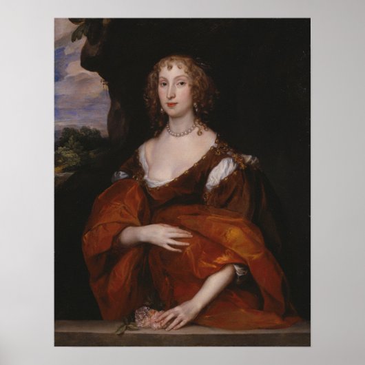 Van Dyck - Portrait von Mary Hill Lady Killigrew Poster (Vorne)