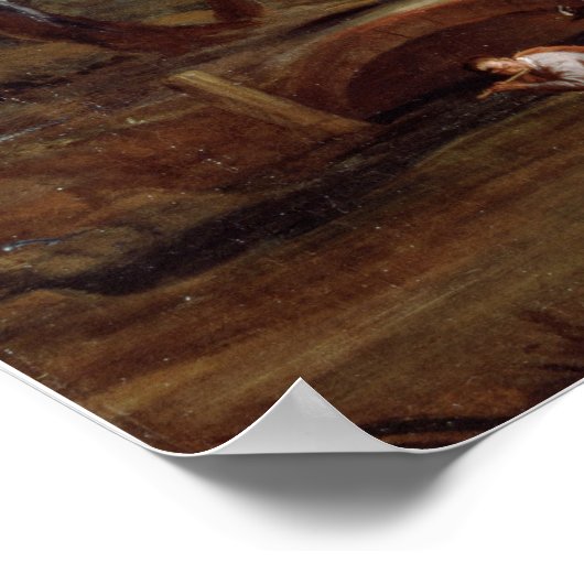 Van Dyck - Sonnenuntergang mit Hirten und Flo... Poster (Ecke)