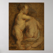 Van Dyck - Studie über zwei Putti Poster (Vorne)