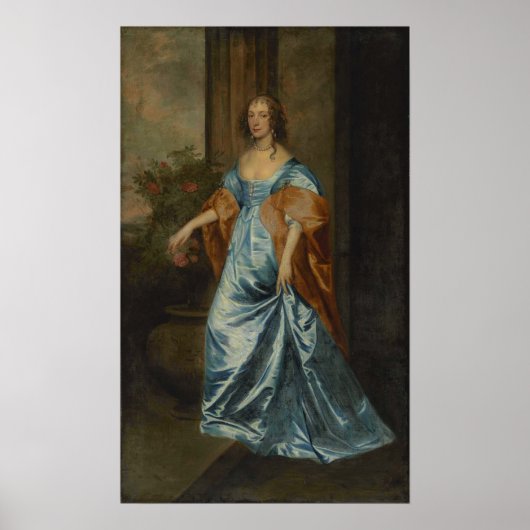 Van Dyck - und Studio-Portrait einer Dame Poster (Vorne)
