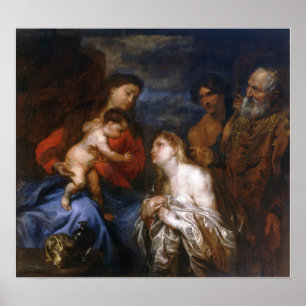 Van Dyck - Virgin, Child with Repenting Sinners Poster