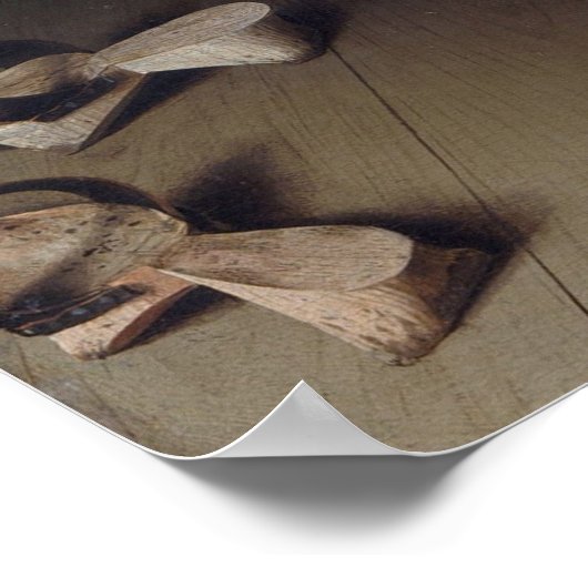 Van Eycks Arnolfini-Portrait Poster (Ecke)