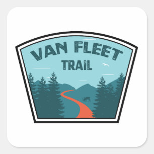 Van Fleet Trail Florida Quadratischer Aufkleber