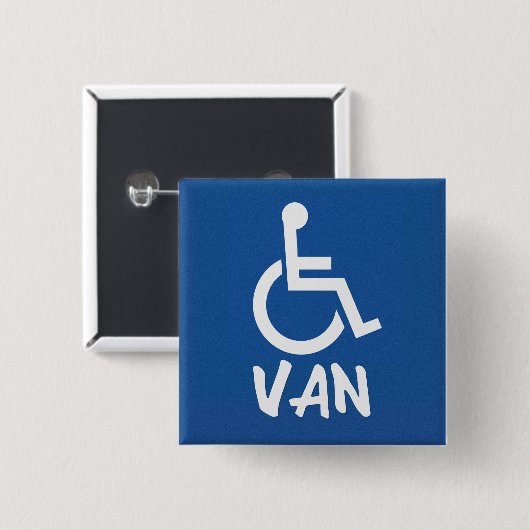Van für Behinderte Button (Vorne & Hinten)