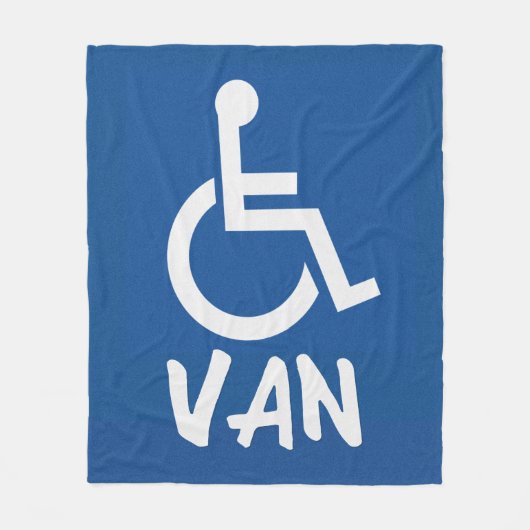 Van für Behinderte Fleecedecke (Vorderseite)