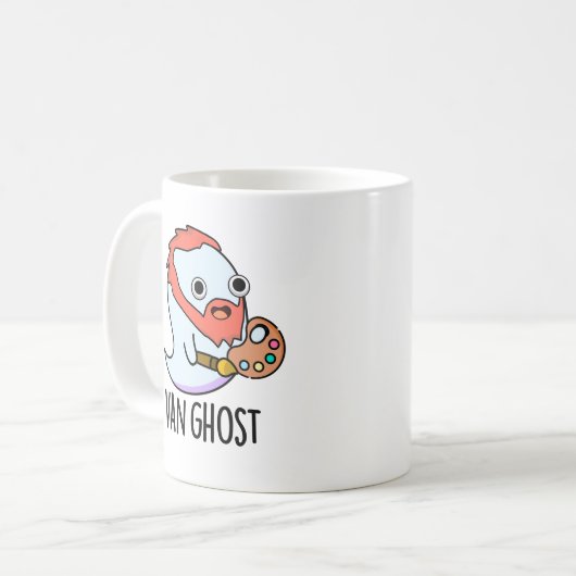 Van Ghost Funny Artist Ghost Pun Kaffeetasse (Vorderseite Links)