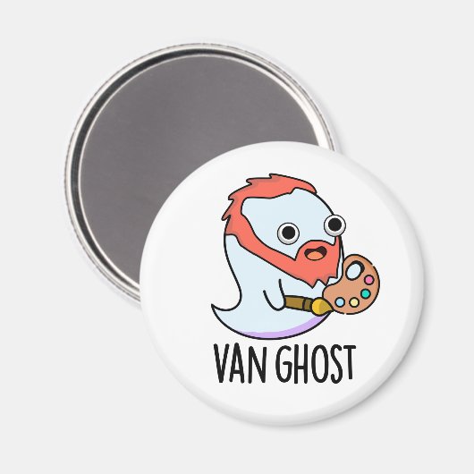 Van Ghost Funny Artist Ghost Pun Magnet (Vorderseite/Rückseite)